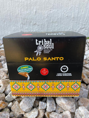 Tribal Soul - Backflow Incense - Large Cones  - Palo Santo - Box of 12 Cones - NEW