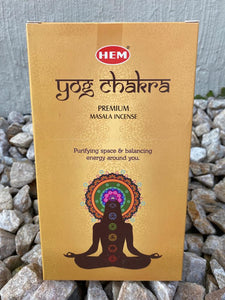 HEM - Incense Sticks - Yog Chakra - Sacred Space - Box of 12 Tubes - NEW