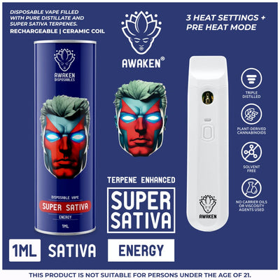Awaken¨ Disposables | 1ml - Super Sativa