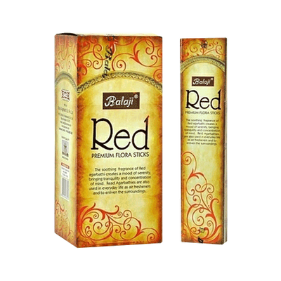 Balaji - Red Floral Sticks - Box of 12 Tubes