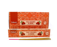 Tulasi - Nag Champa & Rose - Box of 12 Tubes