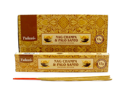 Tulasi - Nag Champa & Palo Santo - Box of 12 Tubes