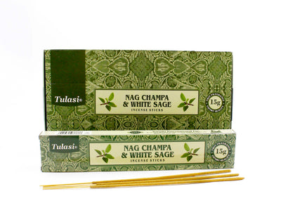 Tulasi - Nag Champa & White Sage - Box of 12 Tubes