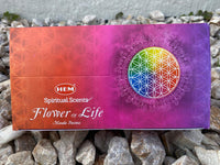 * HEM - Incense Sticks - Flower of Life - Sacred Space - Box of 12 Tubes - NEW