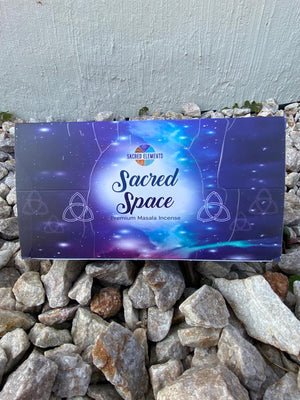 * Sacred Elements - Incense Sticks - Sacred Space - Box of 12 Tubes - NEW