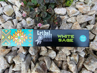 Tribal Soul - Incense Sticks - White Sage Smudge Incense - Box of 12 tubes - New